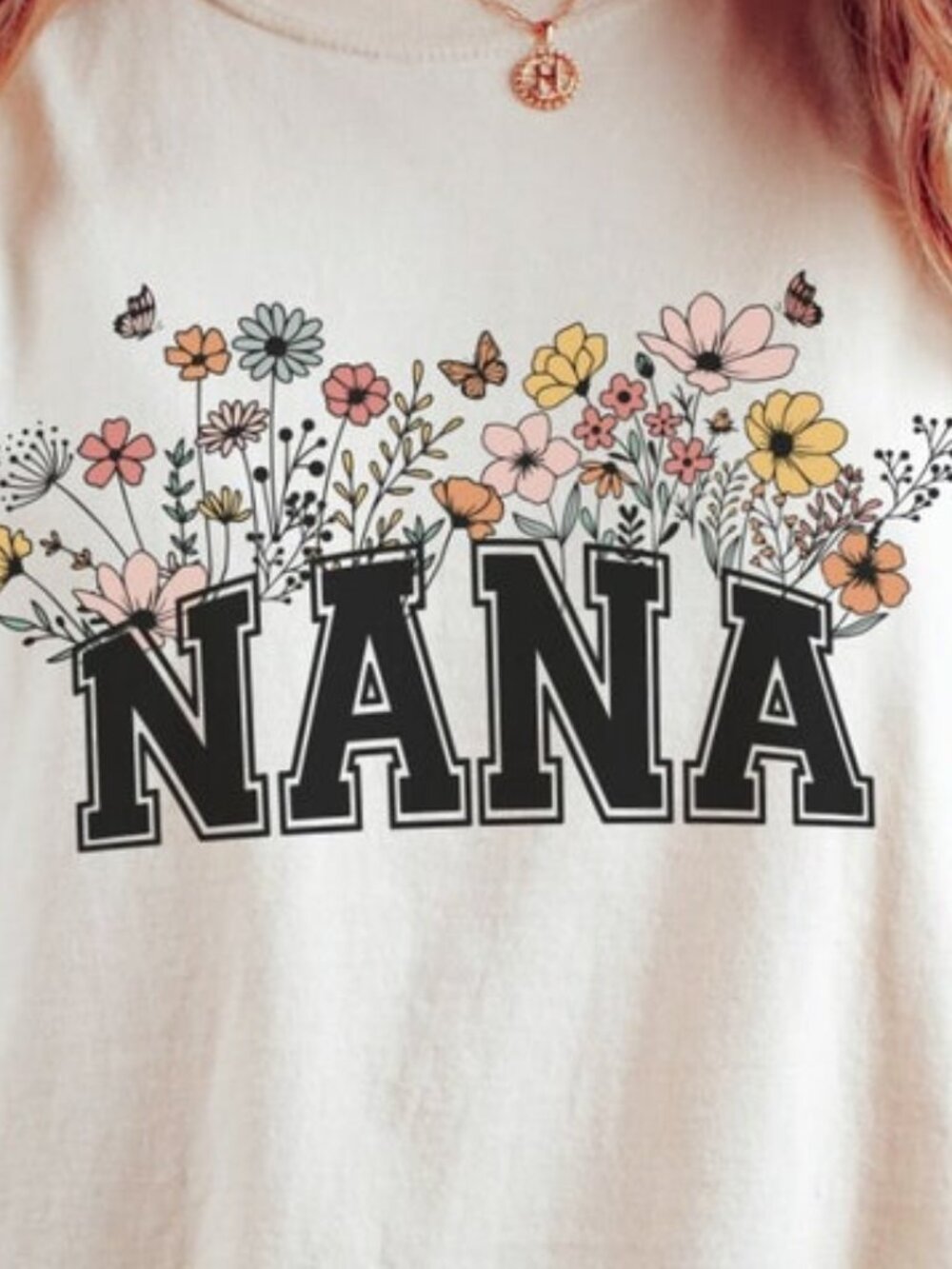 Nana Shirt, Wildflowers Nana Shirt, New Grandma Tee - Picture 2 of 4